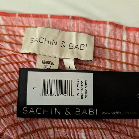 Sachin & Babi Lola Dress Orange Boho Dress Size Large - Picture 5 of 7